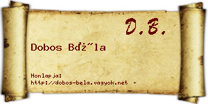Dobos Béla névjegykártya