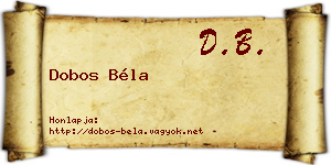 Dobos Béla névjegykártya